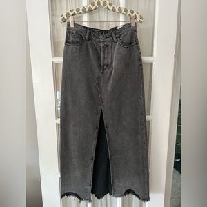 Free People Denim Maxi Skirt